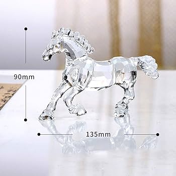 クリスタルガラス　ホース置物　馬 Amazon.co.jp: 工芸品 クリスタルホース置物ガラスの馬の香水瓶